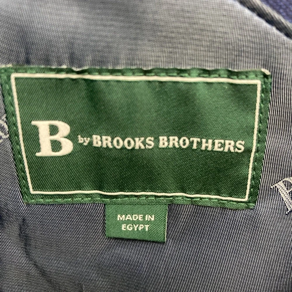 B By Brooks Brothers Men's Blue Classic-Fit‎ Stretch Wool Suit Jacket Size 54R